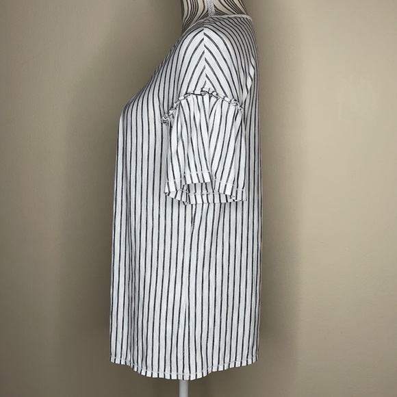 Max Studio striped blouse bell sleeve XS - Picture 3 of 11